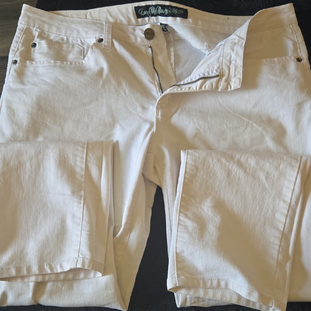 White Straight Leg Denim Jeans